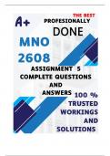 MNO2608 Assignment 5 &lpar;Portfolio&rpar; Semester 1 Memo &vert; Due May 2025