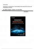 Test Bank for Introduction to Global Business&colon; Understanding the International Environment & Global Business 3rd Edition by Julian Gaspar &comma; All Chapters Included