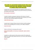 2025 NURS 676 ADVANCED PHARMACOLOGY FINAL EXAM &vert;ACTUAL QUESTIONS AND ANSWERS&vert;ALREADY GRADED A&plus;&vert;NUR676 FINAL EXAM 2025-2026