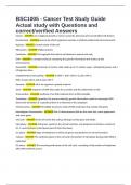 BSC1005 - Cancer Test Study Guide Actual study with Questions and correct&sol;verified Answers