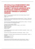 ATI Critical Care EXAM NEWEST 2025 ACTUAL EXAM QUESTIONS AND CORRECT DETAILED ANSWERS WITH RATIONALES &lpar;VERIFIED ANSWERS&rpar; &vert;ALREADY GRADED A&plus;&vert;&vert;NEWEST VERSION