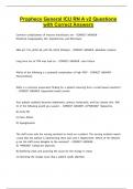Prophecy General ICU RN A v2 Questions with Correct Answers