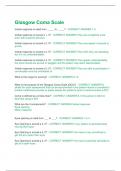 Glasgow Coma Scale Questions &plus; Answers Graded A&plus;