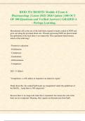 BIOD 351&sol; BIOD351 Module 4 Exam&colon; Pharmacology &vert; Latest 2025&sol; 2026 Update &vert; 100 OUT OF 100 &vert;Questions and Verified Answers &vert; GRADED A &ndash; Portage Learning&period;