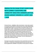   OMEGA PSI PHI EXAM STUDY GUIDE EXAM WITH CORRECT QUESTIONS AND CORRECTRY ANALYZED ANSWERS &lpar;ACTUAL EXAM&rpar; ALREADY GRADED A&plus; LATEST 2025 &ndash; 2026 