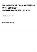 DBI202 RETAKE FA24 QUESTIONS WITH CORRECT ANSWERS&sol;NEWEST UPDATE