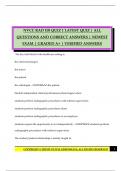 NVCC RAD 105 QUIZ 1 LATEST QUIZ &vert; ALL QUESTIONS AND CORRECT ANSWERS &vert; NEWEST EXAM &vert; GRADED A&plus; &vert; VERIFIED ANSWERS
