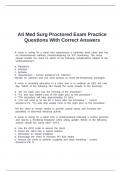Ati Med Surg Proctored Exam Practice Questions With Correct Answers