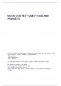 MOCK CCS TEST QUESTIONS AND ANSWERS