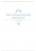 ARRT CI REVIEW 2025&sol;2026 EXAM QUIZLET
