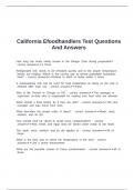 California Efoodhandlers Test Questions And Answers