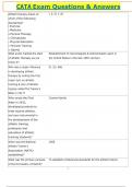 CATA Exam Questions & Answers