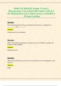 BIOD 351&sol; BIOD351 Module 5 Exam 5&colon; Pharmacology &vert; Latest 2025&sol; 2026 Update &vert; 100 OUT OF 100 &vert;Questions and Verified Answers &vert; GRADED A &ndash; Portage Learning&period;