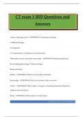 CT exam 1 2025 Questions and Answers