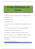 CT exam 1 2025 Questions and Answers