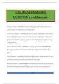 CTS FINAL EXAM 2025 QUESTIONS and Answers