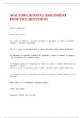 WGU EDUCATIONAL ASSESSMENT PRACTICE QUESTIONS