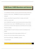 CMS Exam 3 2025 Questions and Answers