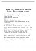 Ati RN Vati Comprehensive Predictor Form A Questions And Answers