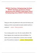 BIOD331 Final Exam&comma; Pathophysiology Test Bank&comma;  BIOD331 Questions and Answers&comma; Disease  Mechanisms Exam&comma; BIOD331 Study Guide&comma; Clinical  Pathophysiology Exam&comma; BIOD331 Verified Answers