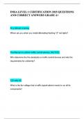 IMSA LEVEL 1 CERTIFICATION 2025 QUESTIONS AND CORRECT ANSWERS