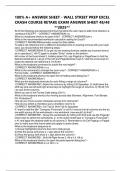 100&percnt; A&plus; ANSWER SHEET - WALL STREET PREP EXCEL CRASH COURSE RETAKE EXAM ANSWER SHEET 48&sol;48 &ast;&ast;2025&ast;&ast;