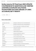 Scribe America OP Final Exam 2025 UPDATE&vert; COMPREHENSIVE QUESTIONS AND VERIFIED ANSWERS &lpar;COMPLETE SOLUTIONS&rpar; GUARANTEED SUCCESS &vert;GRADE A&plus;&excl;&excl; &lpar;100&percnt; ACCURATE&rpar; GET IT RIGHT&excl;&excl;