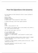 Post-Test &lpar;Questions And answers&rpar;