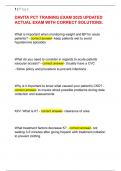 DAVITA PCT TRAINING EXAM 2025 UPDATED  ACTUAL EXAM WITH CORRECT SOLUTIONS&period;
