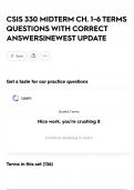 CSIS 330 MIDTERM CH&period; 1-6 TERMS QUESTIONS WITH CORRECT ANSWERS&vert;NEWEST UPDATE