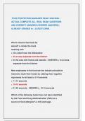  FOOD PROTECTION MANAGER EXAM  2025&sol;2026 &vert;  ACTUAL COMPLETE ALL  REAL EXAM  QUESTIONS  AND CORRECT ANSWERS &lpar;VERIFIED ANSWERS&rpar; &vert;  ALREADY GRADED A&plus; &vert; LATEST EXAM &period;
