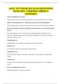 AGEC 3713 WEEK SIX EXAM QUESTIONS WITH 100&percnt; VERIFIED CORRECT ANSWERS&excl;&excl;