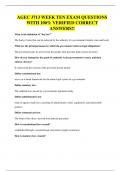 AGEC 3713 WEEK TEN EXAM QUESTIONS WITH 100&percnt; VERIFIED CORRECT ANSWERS&excl;&excl;
