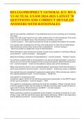 RELIASPROPHECY GENERAL ICU RN A V3 ACTUAL EXAM 2024-2025 LATEST 70 QUESTIONS AND CORRECT DETAILED ANSWERS WITH RATIONALES&period;