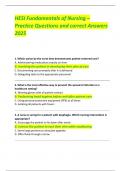 HESI Fundamentals of Nursing – Practice Questions and correct Answers  2025