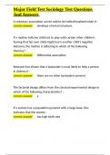 Major Field Test Sociology Test Questions And Answers&period;docx