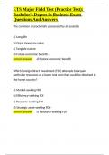 ETS Major Field Test &lpar;Practice Test Bachelor-s Degree in Business Exam Questions And Answers&period;docx