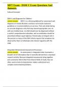 MFT Exam - DSM-V Exam Questions And Answers&period;docx