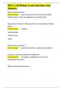 MFT Cell Biology Exam Questions And Answers&period;docx