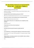 HS 350 WEEK FOUR EXAM QUESTIONS WITH 100&percnt; VERIFIED CORRECT ANSWERS&excl;&excl;
