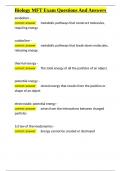 Biology MFT Exam Questions And Answers&period;docx
