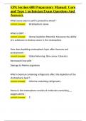 EPA Section 608 Preparatory Manual Core and Type 1 technician Exam Questions And Answers&period;docx