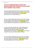 VATI PN COMPREHENSIVE PREDICTOR  RETAKE EXAM 2025 UPDATED ACTUAL EXAM  WITH CORRECT SOLUTIONS&period;