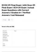 ECON 211 Final Exam &vert; ASU Econ 211 Final Exam &vert; ECN 211 Exam &vert; Actual Exam Questions with Correct Answers &vert; Graded A&plus; &vert; Verified Answers &vert; Just Released