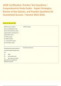 aPHR Certification&colon; Practice Test Questions &sol; Comprehensive Study Guide &ndash; Expert Strategies&comma; Review of Key Quizzes&comma; and Practice Questions for Guaranteed Success &sol; Newest 2025&sol;2026&period; 