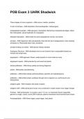 POB Exam 3 UARK Shadwick Updated 2026&sol;2027 Questions with Expert-Verified Answers