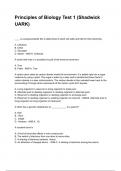 Principles of Biology Test 1 &lpar;Shadwick UARK&rpar; NEWEST 2025&sol;2026 ACTUAL COMPLETE QUESTIONS AND CORRECT DETAILED ANSWERS &lpar;VERIFIED ANSWERS&rpar; &vert;ALREADY GRADED A&plus;
