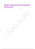 Dental Jurisprudence Exam Questions And Answers