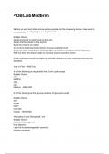 POB Lab Midterm NEWEST 2025&sol;2026 ACTUAL COMPLETE QUESTIONS AND CORRECT DETAILED ANSWERS &lpar;VERIFIED ANSWERS&rpar; &vert;ALREADY GRADED A&plus;