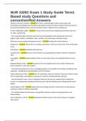 NUR 1020C Exam 1 Study Guide Term1 Based study Questions and correct&sol;verified Answers
